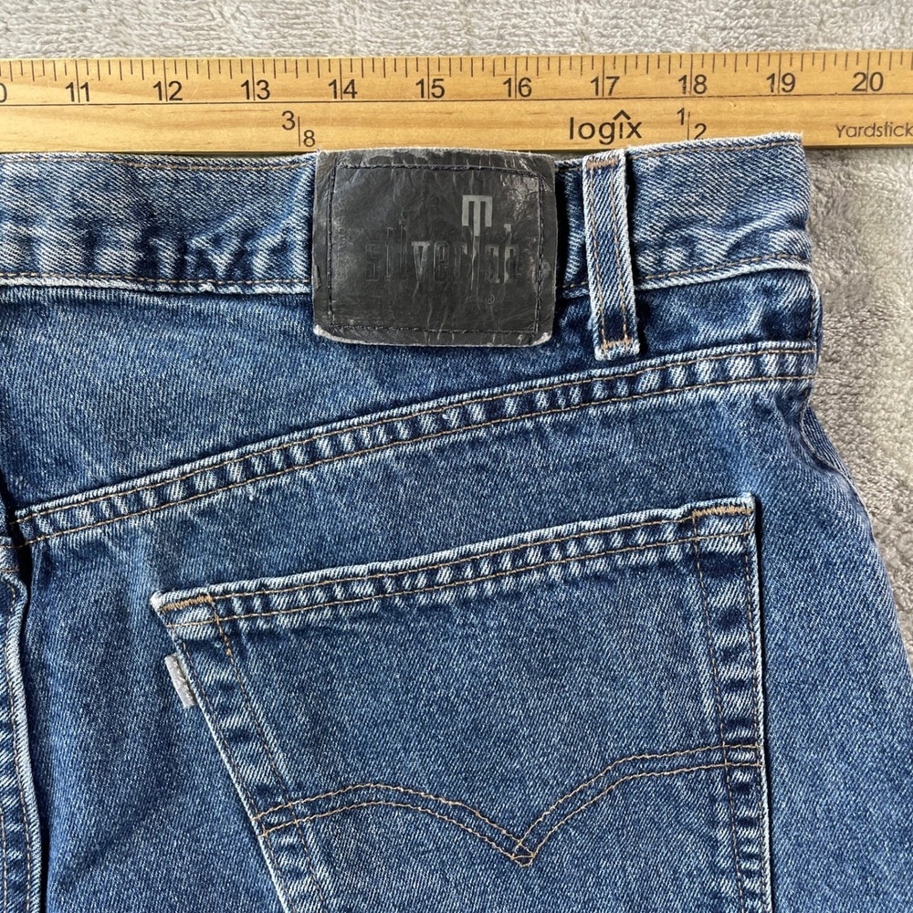 Vintage Levis SilverTab Baggy Jeans Mens 38x28 Blue USA 1998 Grunge Skater Punk - Picture 5 of 12